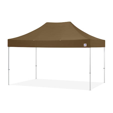 E-Z Up TAA Compliant Endeavor Shelter, 10' W x 15' L, Gray Aluminum Frame, Coyote Brown Vented Top END3A15VTKMCCB